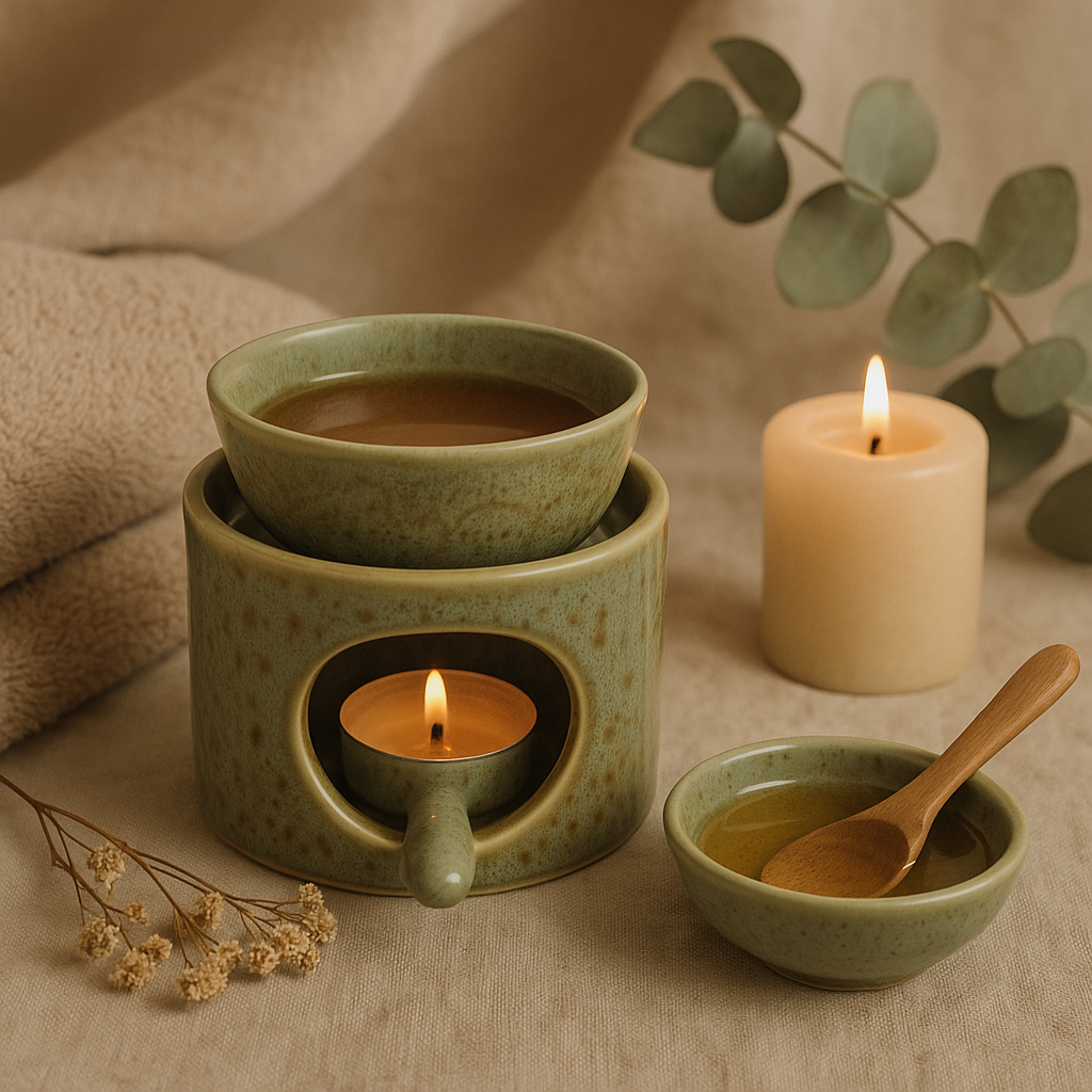 Abhyanga keramische olie verwarmer groen