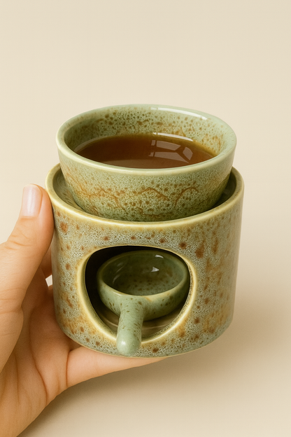 Abhyanga keramische olie verwarmer groen