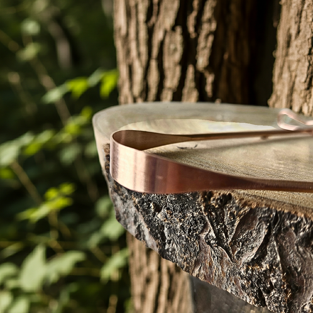 Ayurvedische Olieverwarmer + 100% Koperen Tongschraper